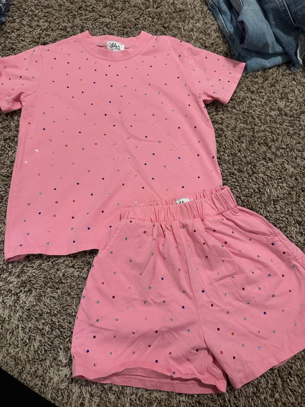 Pink Polka Dot Kids Set